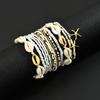 Neues Sommer Strand Seestern Muschel Perlen Anhänger Fußkettchen für Damen Boho Retro Trend Mehrschichtig Fußschmuck Urlaubsaccessoire 2026