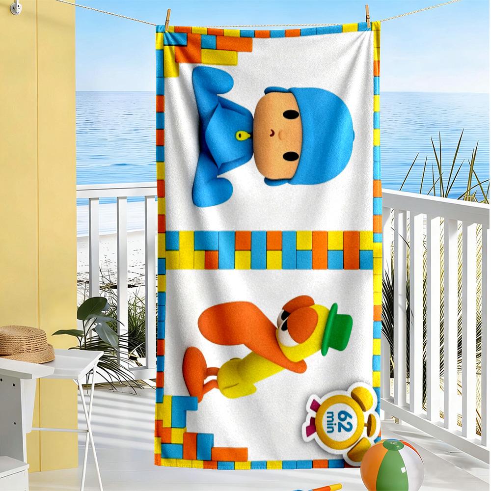 Pocoyo Beach Towel High Absorbency & Quick-Dry Comfortable Lightweight Suitable for Sports, Travel, Swimming, Yoga, Bathroom, Beach, And Pool