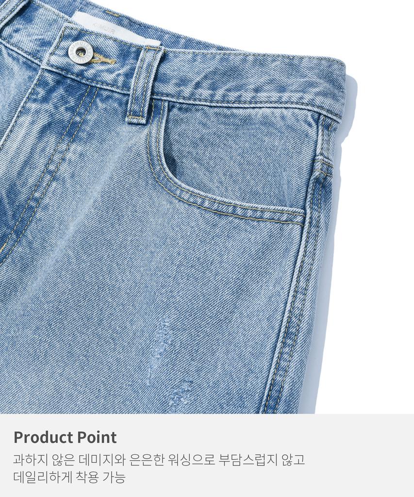 KIIMUIR (Women) Bermuda Denim Carpenter Shorts_Sky Blue