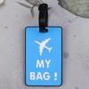 Soft PVC Cute Luggage Tag Letter Printed Travel Tag Men Women Suitcase Name Tag Bag Tags Airplane Labels Travel Accessories
