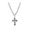 Cross necklace men's and women's design sense niche titanium steel chain dark style hip hop accessories
