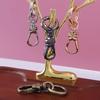 2pcs Metal Folwer Keychain Key Clips Key Ring Key Chain Rings Keyring for Home Car Key Organizer