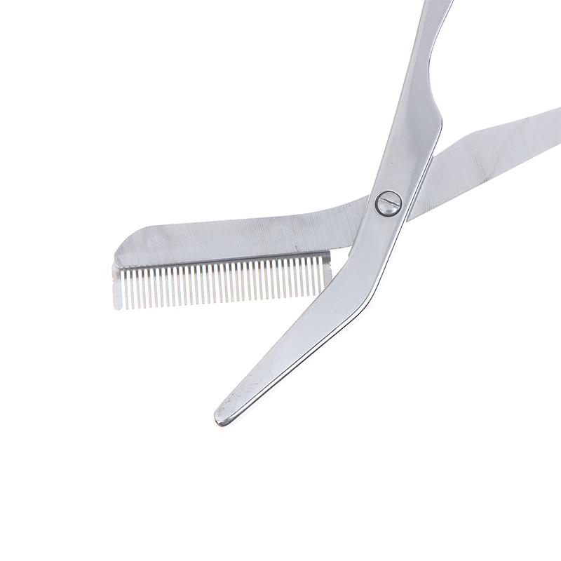 1 st Ögonbrynstrimmer med kammar Ögonbrynstrimmerkit Rostfritt stål Grooming Ögonbrynsformande saxverktyg