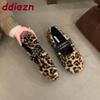 Mode Mode Runde Zehenpartie Damen Mary Janes Ballerinas Pelzschuhe Damen Schnallenriemen Schuhe Warm Damen Ballerinas Flache Schuhe