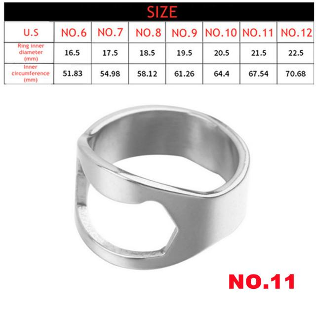 Prstencový otvírák na láhve Prsten 17mm/18mm/19mm/20mm Průměr Otevírací kroužek na pivo Nástroj na otevírání pivních lahví Kuchyňské doplňky Gadgety