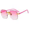 Fashion Rimless Women Gradient Sunglasses New  Brand Designer Sun Glasses Vintage Shades Female Pink Eyewear Gafas De Sol