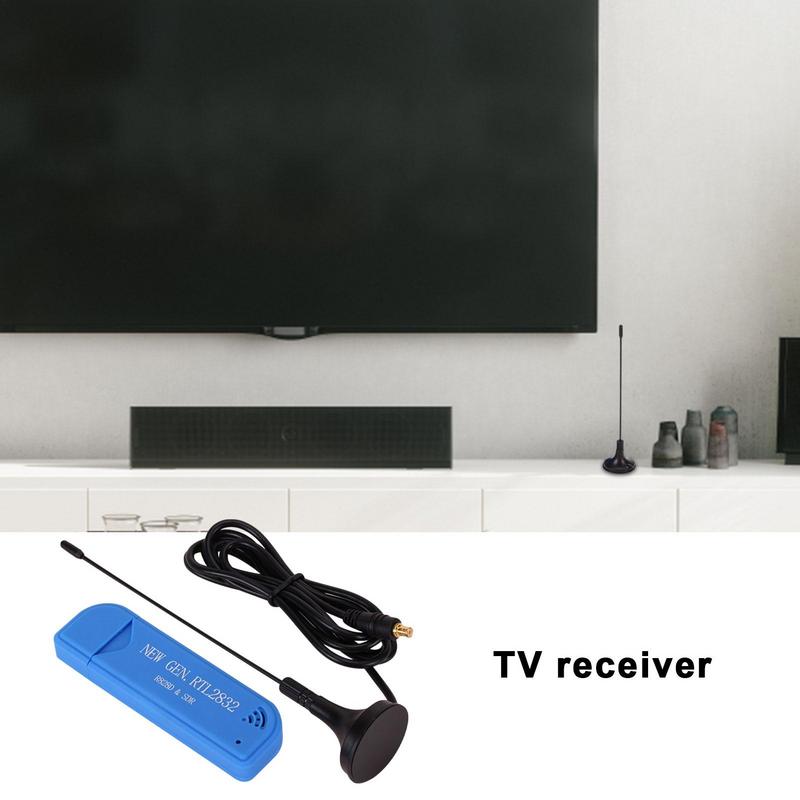 USB 2.0 TV Receiver DAB FM RTL2832U R828D SDR RTL A300U 25MHz-1760MHz Receiving Frequency Tuner Dongle Stick with Antenna