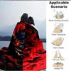 1pc Demon Mask Blanket, Lightweight Flannel Throw For Sofa, Bed, Travel, Camping, Livingroom, Office, Couch, Chair