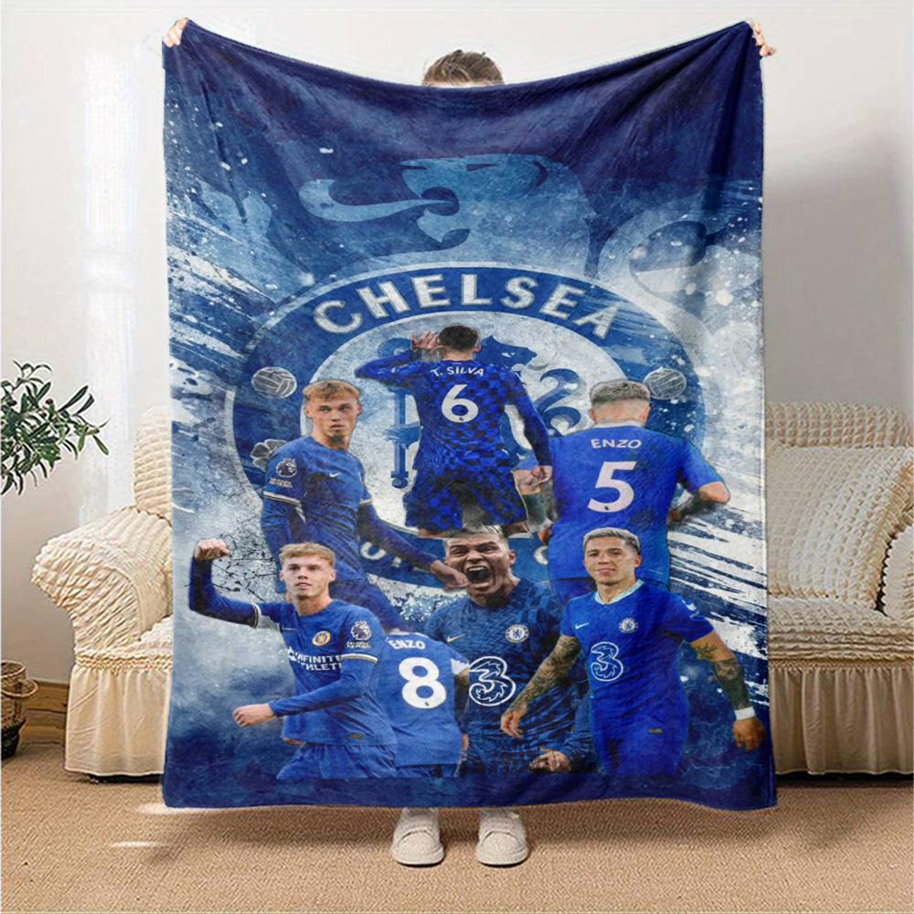 Chelsea Fc Football Player Blanket Durable Comfort Perfect for Office Chair Livingroom Picnics Four Seasons Multipurpose Stylish Decor