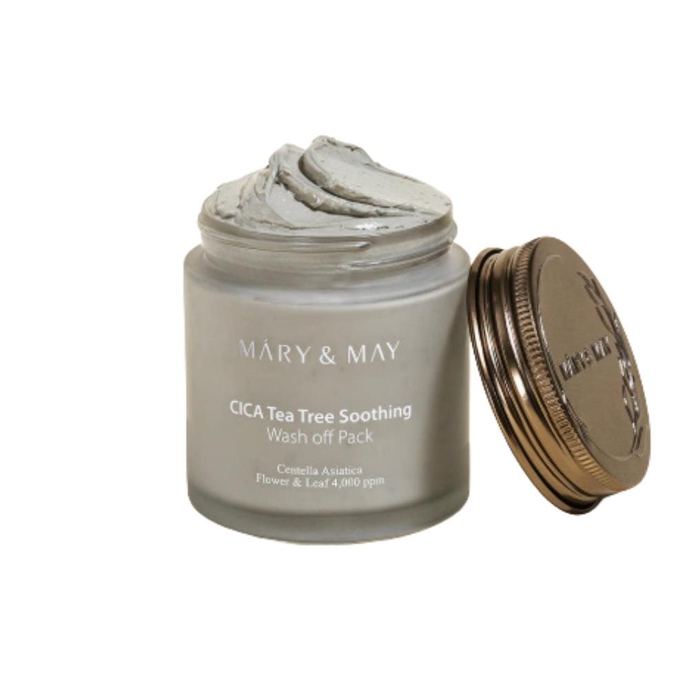 Mary&May Vegan Cica Tea Tree Soothing Wash Off Mask 125ml - Calming & Pore Purifying Clay Mask