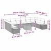 VidaXL Ensemble de canapé de jardin 11 pcs Beige polyrotin, Sofa salon d'extérieur, modulable, finition en rotin résistant, 3348182