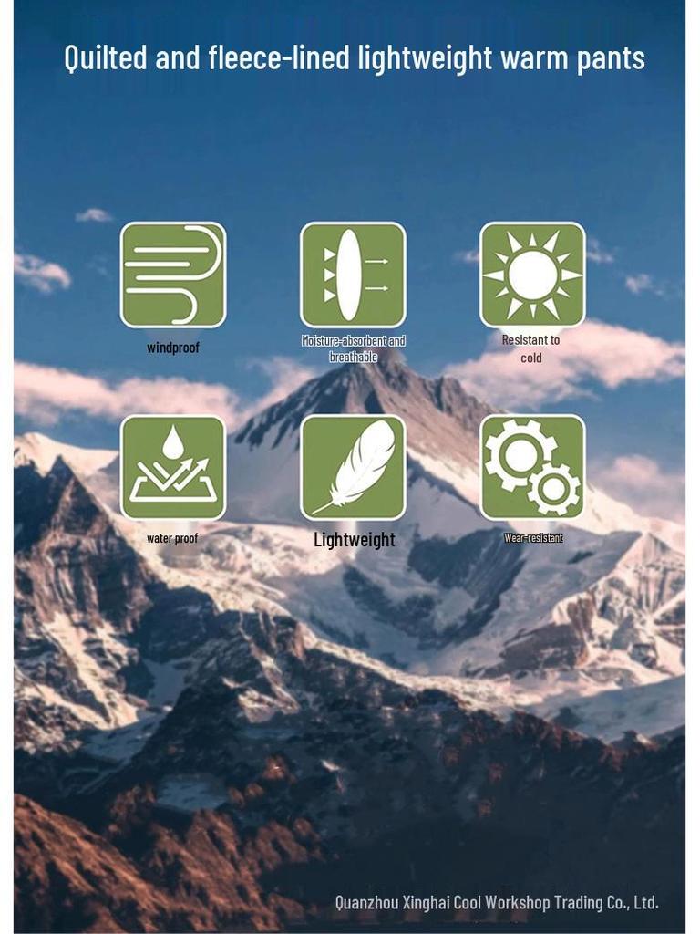 Chłopięce zimowe bawełniane spodnie z podszewką z polaru: Wiatroodporne, Ciepłe, Wodoodporne Luźne Spodnie Sportowe