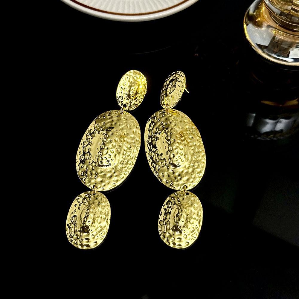 

Вінтажні геометричні сережки-пусети зі стразами - Ретро придворний стиль, Нішевий дизайн, Легка розкіш, Високий клас