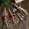 Christmas Woven Bell Door Hanger Traditional Chinese Style Colorful Braided Rope Bells for Xmas Tree Decor Wall Holiday Festival