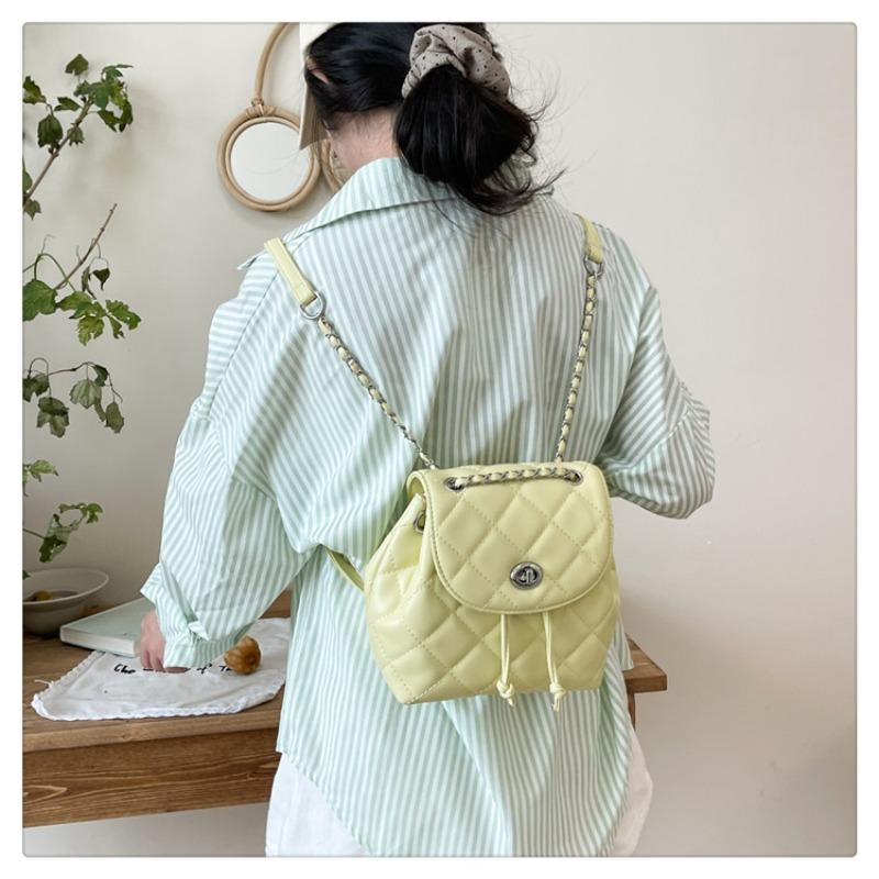 Rautenketten-Rucksack Damenmode Nischendesign Studenten-Schulranzen Freizeit-Trend Reiserucksack