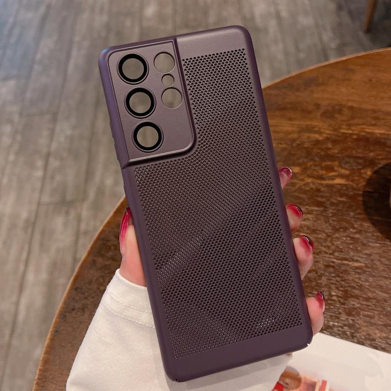 Applicable to Samsung S11UItra breathable heat dissipation grid mobile phone case S11 matte lens all-inclusive NOTE11 hard case