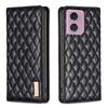 BINFEN COLOR BF Style-16 For Motorola Moto G45 5G/G34 5G Leather Cell Phone Cover with Card Holder Stand Flip Case