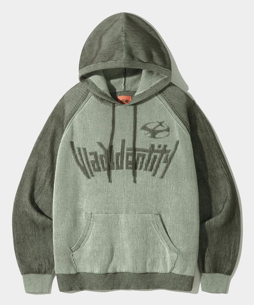 Dimiteulibeullaeg Vlad Type-A Two-Tone Long Sleeve Hooded Knit_Olive