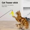 Interactive Cat Feather Toy Feather Teaser Stick Wand Interactive Catcher Teaser for Cat Kitten Having Fun Exerciser Playing