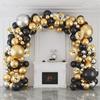 Guirlande De Ballons - Arche - Noir Doré Argenté - 127 Pièces - Décoration Anniversaire - Fête