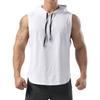 Men's Sleeveless Hooded Tank Tops Summer Gym Bodybuilding Fitness Sport Workout Singlet Solid Color Sports Vest