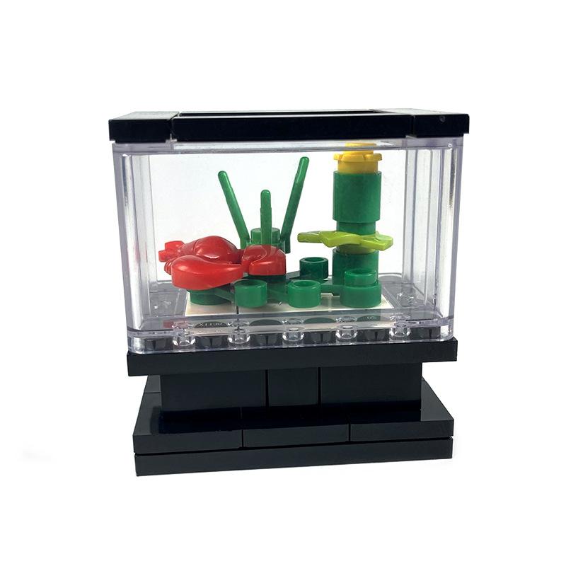 City MOC Furniture Desktop Game Computer Table Desk Piano Prints Set Building Blocks Toys for Children Assemble Bricks Parts