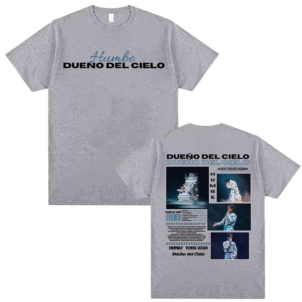 Humbe Dueno Del Cielo Tour 2026 Cover T Shirts Men Women Summer Hip Hop Punk Style T Shirt High Quality Cotton Casual Tshirts