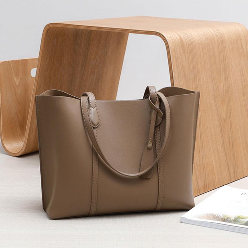 Casual Women's Tote Bag 2026 New High Quality Luxury Shoulder Bags Versatile Cow Leather Handbags Large Capacity Women Bag