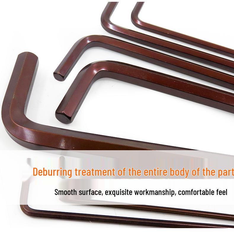 Industrial Color Hex Wrench Set: Chrome Vanadium Ball Head, Torx, Phillips, Star, Medium-Long, Foldable, Multi-Purpose.