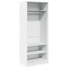 VidaXL Garde-robe blanc 80x50x200 cm bois d'ingénierie, armoire de rangement, organisateur de garde-robe, armoire, placard, 3307693