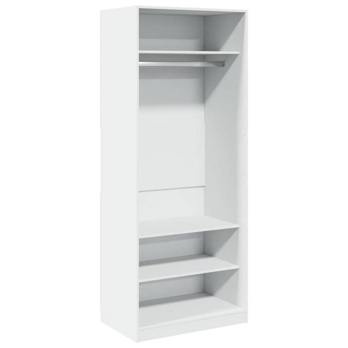 VidaXL Garde-robe blanc 80x50x200 cm bois d'ingénierie, armoire de rangement, organisateur de garde-robe, armoire, placard, 3307693