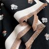 Fashion Light Luxury Little Bee Pattern Imitation Cashmere Scarf Korean Version Versatile Warm Shawl Thickened Outer Scarf