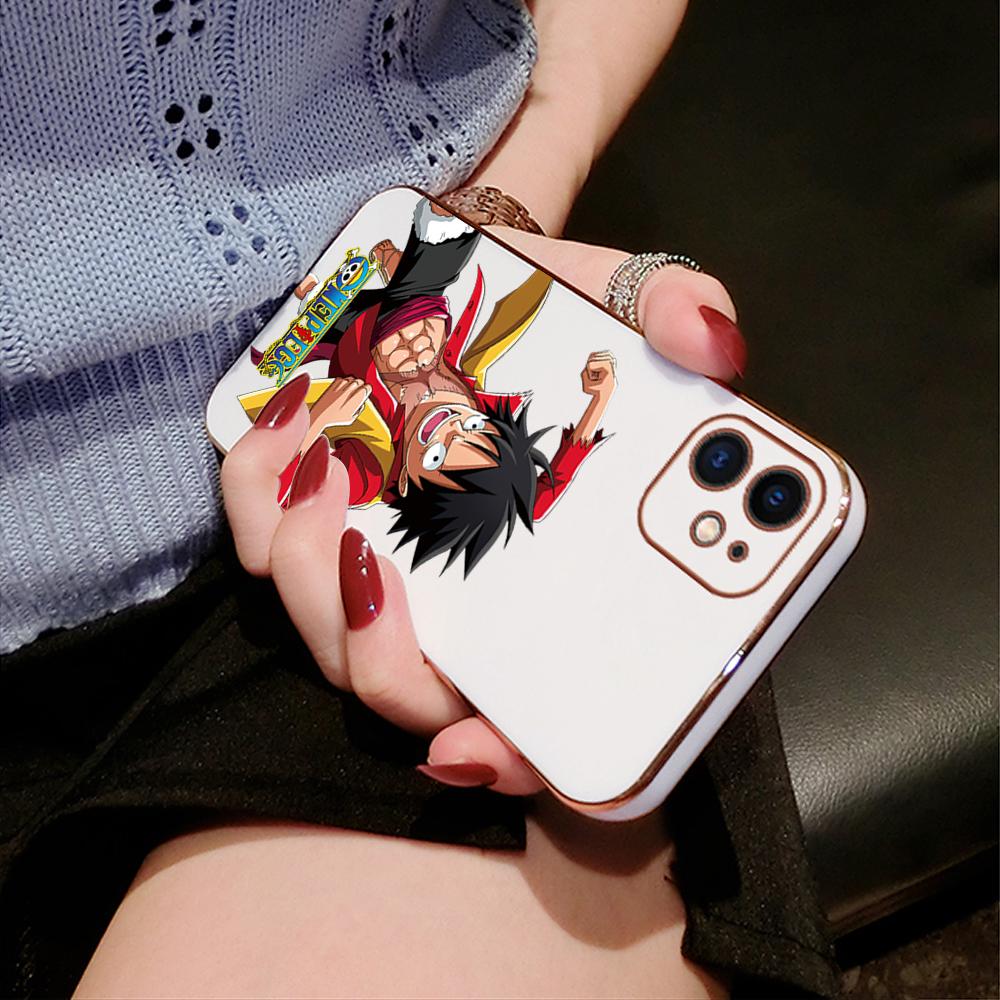 Colorful Printing Patterns Square Edge Pattern Casing Plated Phone Shell Luxury Plating Soft Phone Case for iPhone Motorola Moto OnePlus Samsung