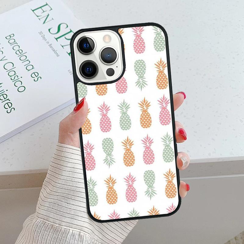 Kawaii Pineapple Art Phone Case For iPhone 17 Air 15 16 16e 14 13 Pro Max Coque 12 11 Pro Max PLUS Mobile Fundas Cover