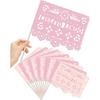 12 PCS Pink Papel Picado Handheld Flags – Cielito Lindo Mexican Fiesta Decorations for Baby Shower, Birthday, Fiesta Themed Party Table Centerpiece