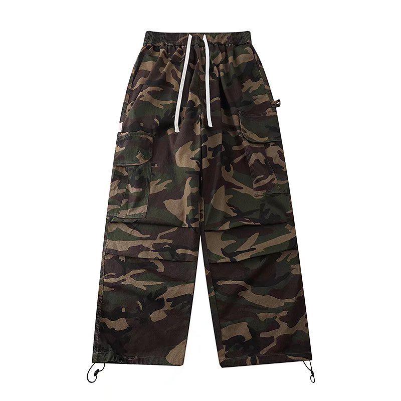 Retro Amerikanische Camo Slim-Fit Hip-Hop Herrenhose