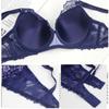 Western-style Anti-sag Plus-size Bra and Panty Set Sexy Underwired Lace Push-up Bra with Skin-friendly Comfortable Panties