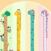 Cute Cartoon Height Sticker Unicorn Dinosaur Giraffe Wall Height Measuring Ruler Stickers For Kids Room Kindergarten Decor