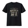 The Whiskey Made Me Do It Funny T Shirt for Men's Big and Tall Sizes Vintage Washed Graphic Stylish Unisex Comfortable