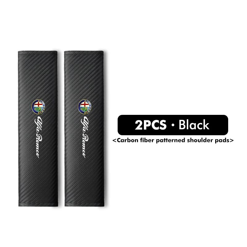 Car Stickers For Alfa Romeo Car Seatbelt Shoulder Protector Cover Carbon Fiber Safety Belt For Alfa Romeo 159 Giulietta 156 147