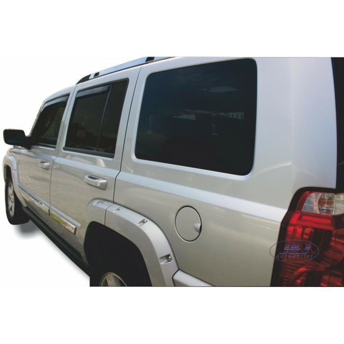 Déflecteurs d'air J&J AUTOMOTIVE Jeep Commander 2005-2010, Fumé, Acrylique renforcé, Installation facile