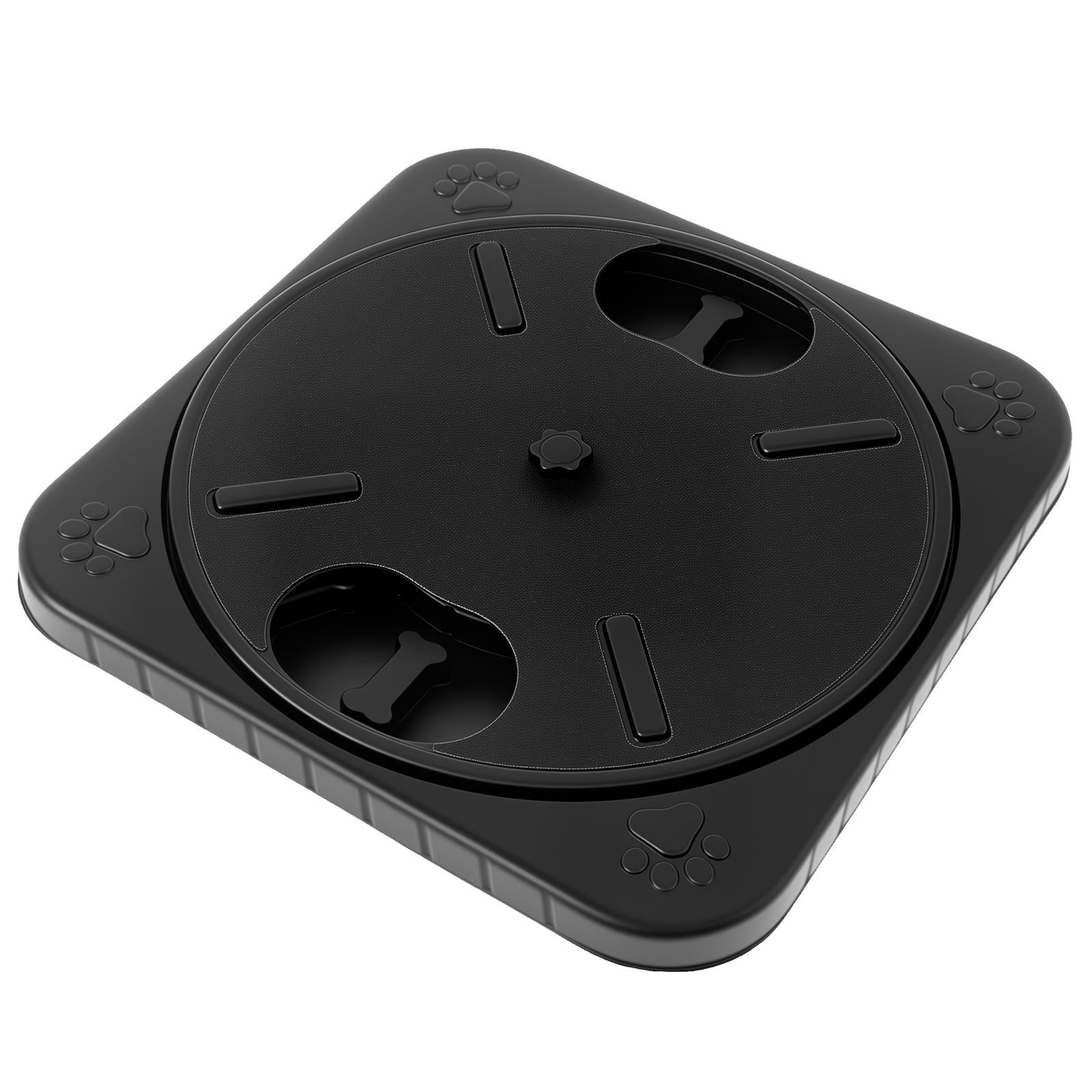 

Dog Nails Scratch Pad Rotatable Round Pet Nail File Board with Food Storage Box Interactive Nail Grinding Pad Training чёрный