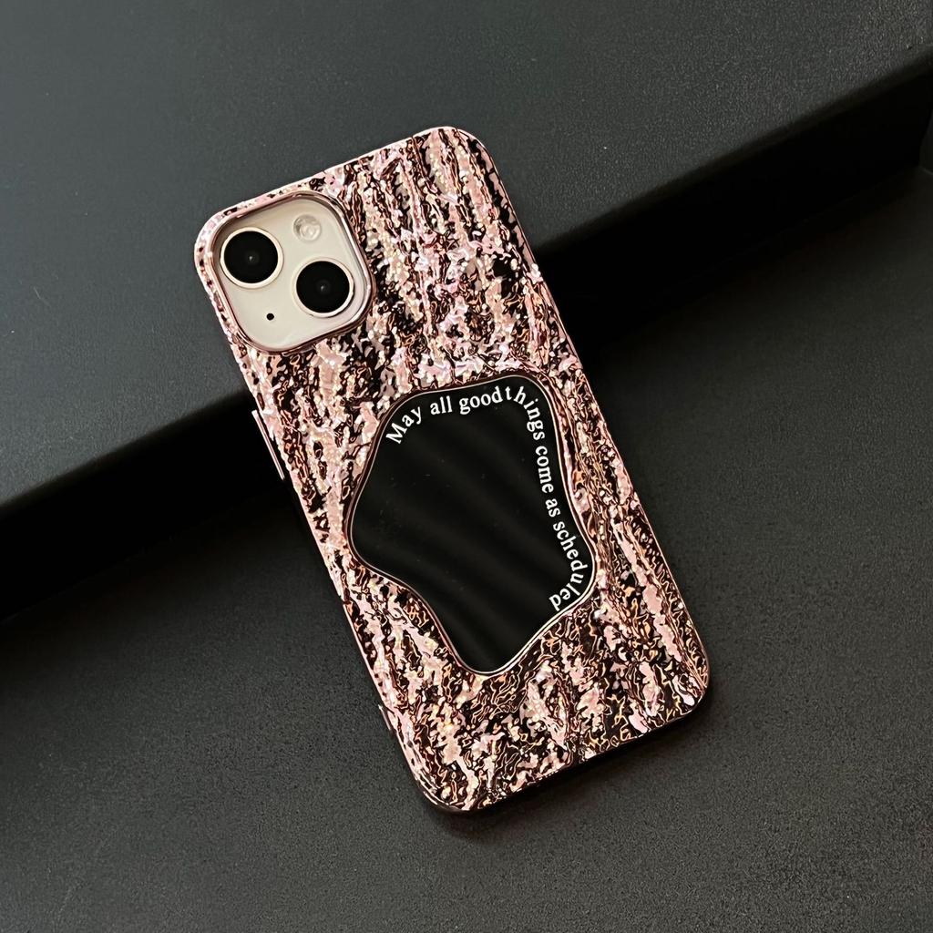 Niche Style Wrinkled Irregular Mirror Case Compatible with Apple 17 Phone Case iPhone 16 Pro Max New Model 14/15
