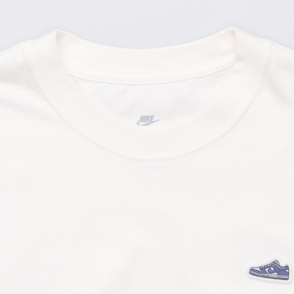 Nike Solid Color Fashion Comfortable Round Neck Casual Pullover Sports Short Sleeve T-Shirt With Drop Shoulder Men Tops White FV3752-100