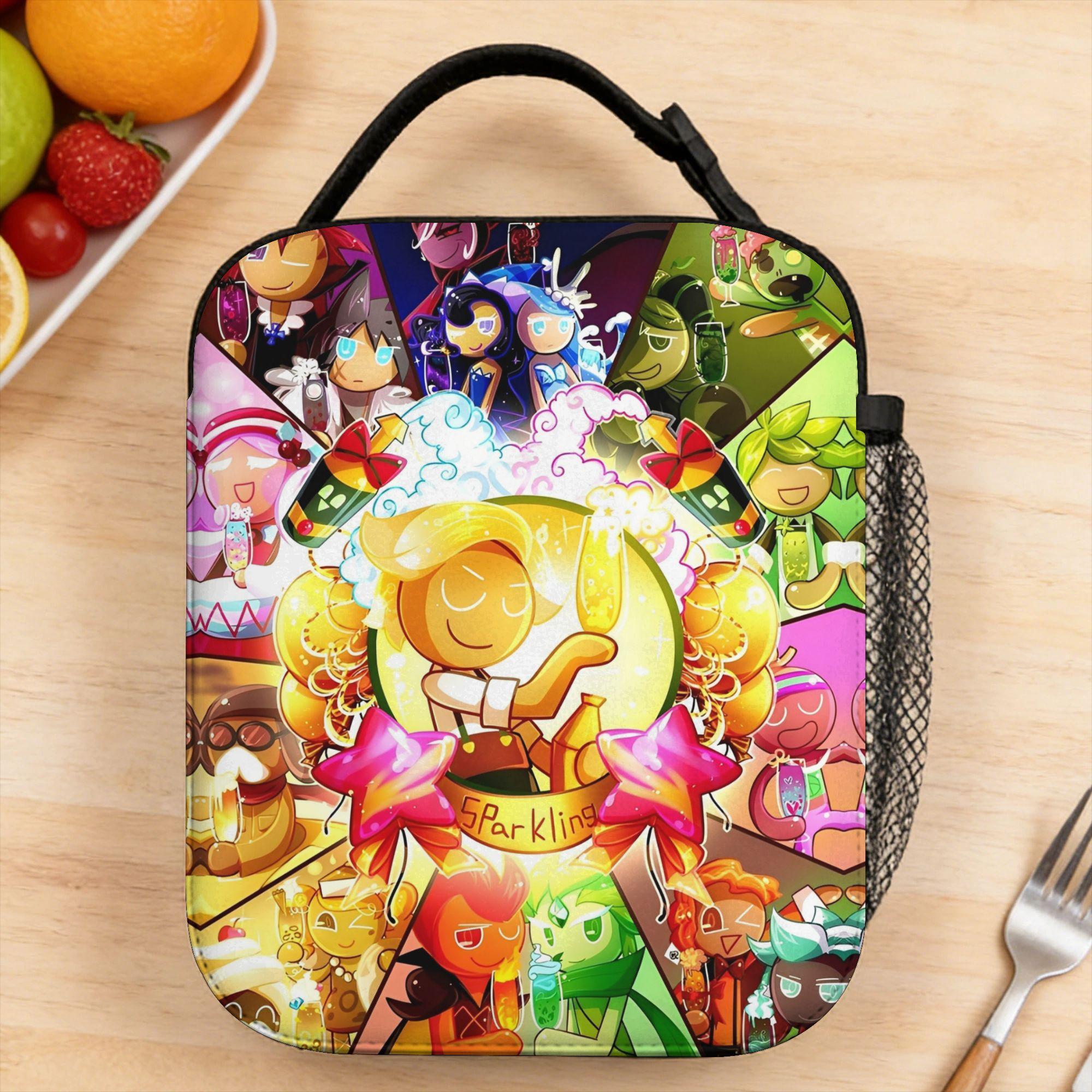 Cookie Run Kingdom Lunch Bag For Child  Print Travel Lunch Box Vintage Portable Oxford Cooler Bag One Size