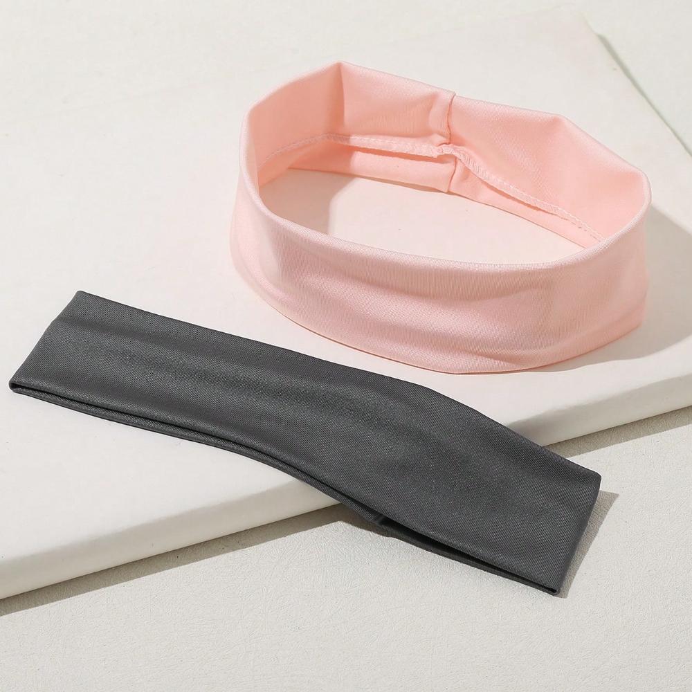 6pcs Women's Multi-Colored Solid Sports Sweatband, Fashionable Yoga Running Casual Hair Accessories