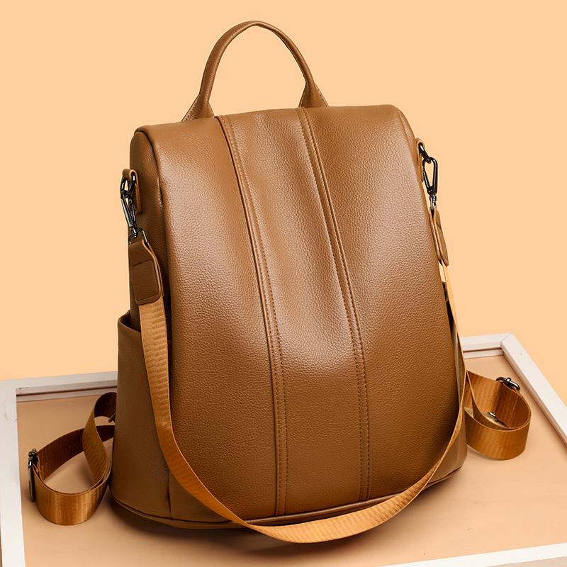 Borsa a Spalla Doppia - Borsa da Viaggio alla Moda Multiuso in Pelle PU Stile Coreano da Donna, Borsa Antifurto Casual, Borsa Trendy per il Pendolarismo