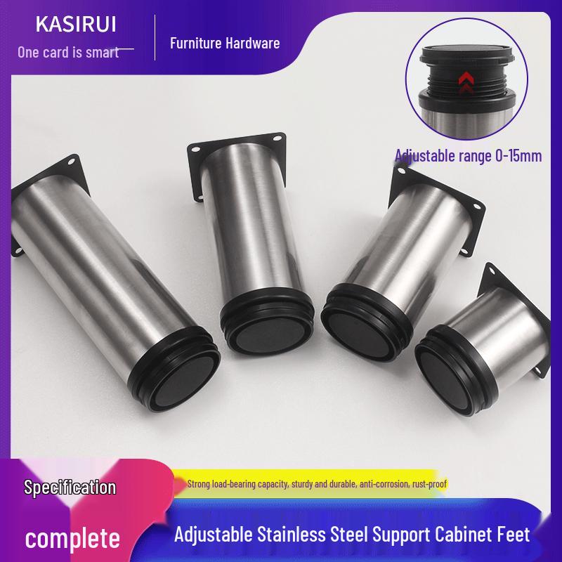 Adjustable Stainless Steel Table & Sofa Legs - Minimalist Furniture Support