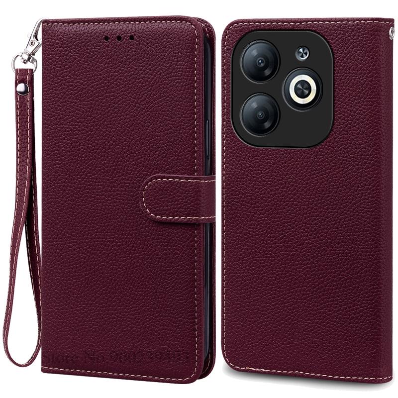 For Infinix Smart 8 / Smart 8 Pro Case Wallet Leather Flip Cover For Infinix Smart 8 Case 8 Plus X6525 X6525D X6525B Phone Cover