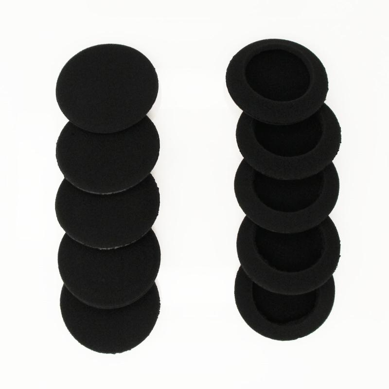 10 Pares/lote Redondo 35 40 45 50 55 60 65 mm Cubierta de Auriculares Reemplazo Esponja Almohadillas para Orejas Universal Almohadillas de Espuma Cojín de Espuma